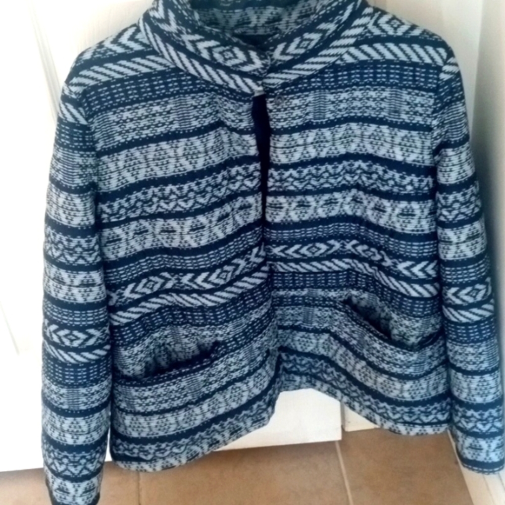 Liz Claiborne 2 shades of blue coat women's small